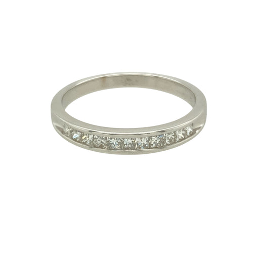 18ct White Gold & Diamond Set Band Ring