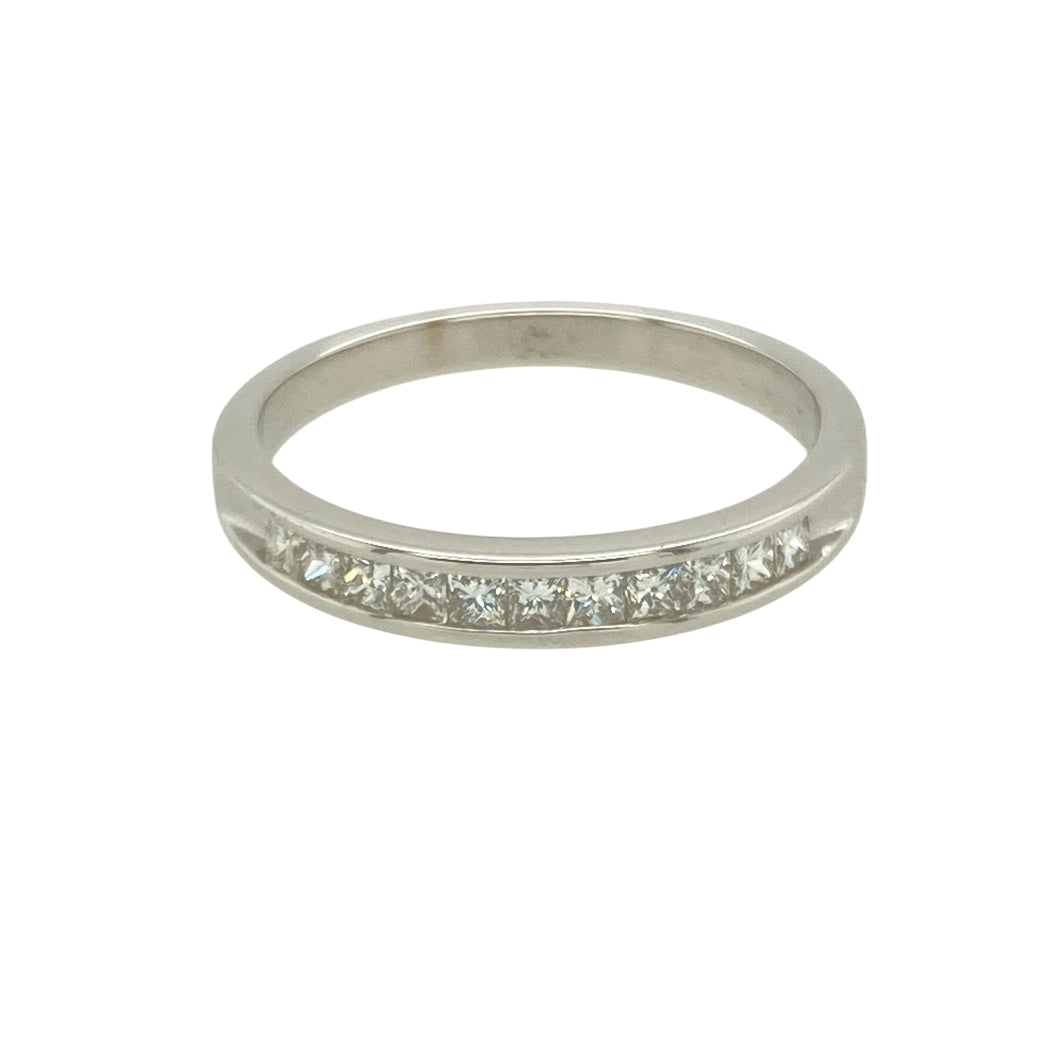 18ct White Gold & Diamond Set Band Ring