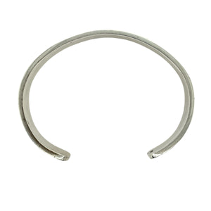925 Silver Line Detail Cuff Bangle