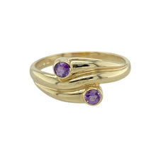Load image into Gallery viewer, 9ct Gold &amp; Amethyst Set Twist Ring
