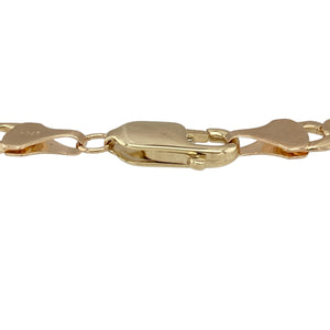 Bring classic strength and style to your collection with this pre-owned 9ct yellow gold 8.25" curb bracelet, offering a timeless design with bold presence—perfect for everyday wear or layered looks.

Design: Featuring traditional flat curb links, the bracelet delivers a sleek, interlocking pattern known for its durability and signature style.
Material: Made from 9-carat yellow gold, the polished finish enhances the warm tone and highlights the smooth, reflective surface of each link.
