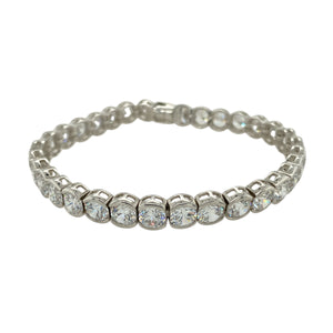925 Silver & Cubic Zirconia Set 7.5" Bracelet