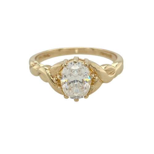 14ct Gold & Cubic Zirconia Set Ring