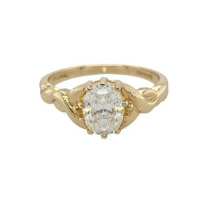 14ct Gold & Cubic Zirconia Set Ring