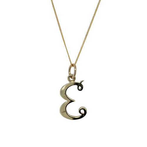 9ct Gold Initial 'E' 16