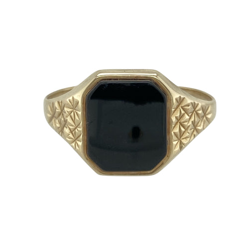 9ct Gold & Onyx Set Signet Ring