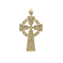 Load image into Gallery viewer, 9ct Gold Patterned Celtic Cross Pendant
