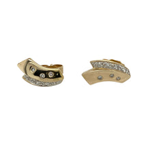 Load image into Gallery viewer, 9ct Gold &amp; Diamond Set Bar Stud Earrings
