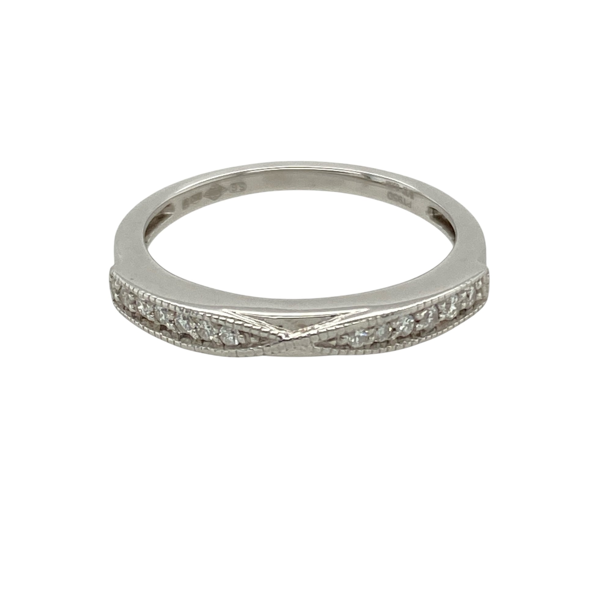 Platinum & Diamond Set Twist Band Ring