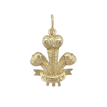 Load image into Gallery viewer, 9ct Gold Welsh Three Feathers Pendant
