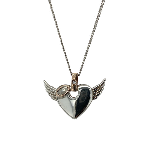 925 Silver Clogau & Diamond Set Angel Heart 18