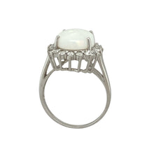 Load image into Gallery viewer, 9ct White Gold Diamond &amp; Opalique Set Cluster Ring
