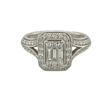 Load image into Gallery viewer, 9ct White Gold &amp; Diamond Set Halo Cluster Ring
