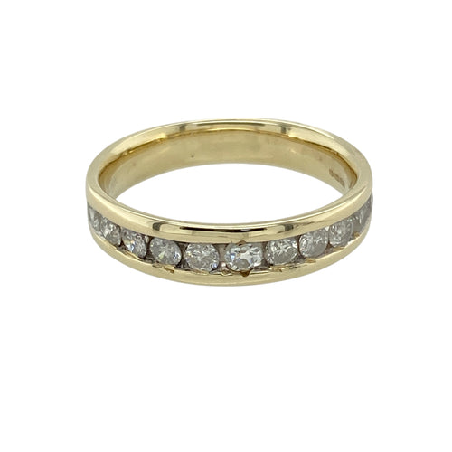 9ct Gold & Diamond Set Band Ring