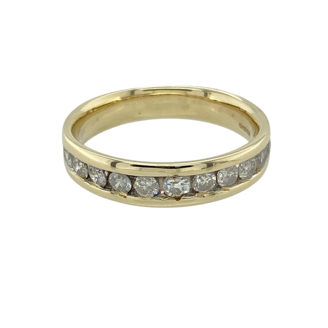 9ct Gold & Diamond Set Band Ring
