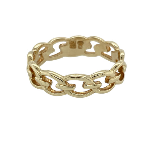 9ct Gold Open Link Style Band Ring