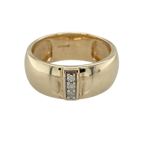 9ct Gold & Diamond Set Band Ring
