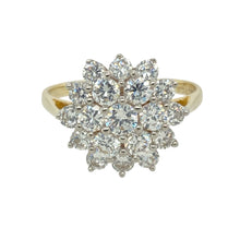 Load image into Gallery viewer, 9ct Gold &amp; Cubic Zirconia Set Cluster Ring
