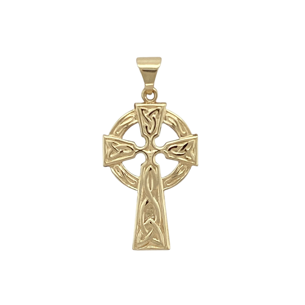 9ct Gold Celtic Cross Pendant
