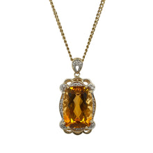 Load image into Gallery viewer, 9ct Gold Diamond &amp; Citrine 20&quot; Necklace
