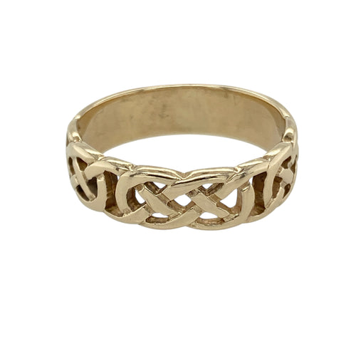 9ct Gold Celtic Knot Band Ring