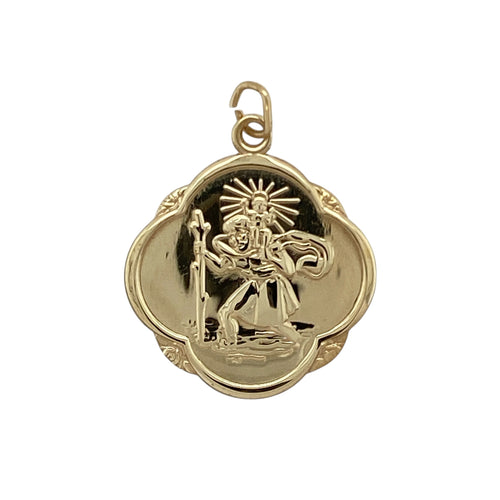 9ct Gold Fancy St Christopher Pendant