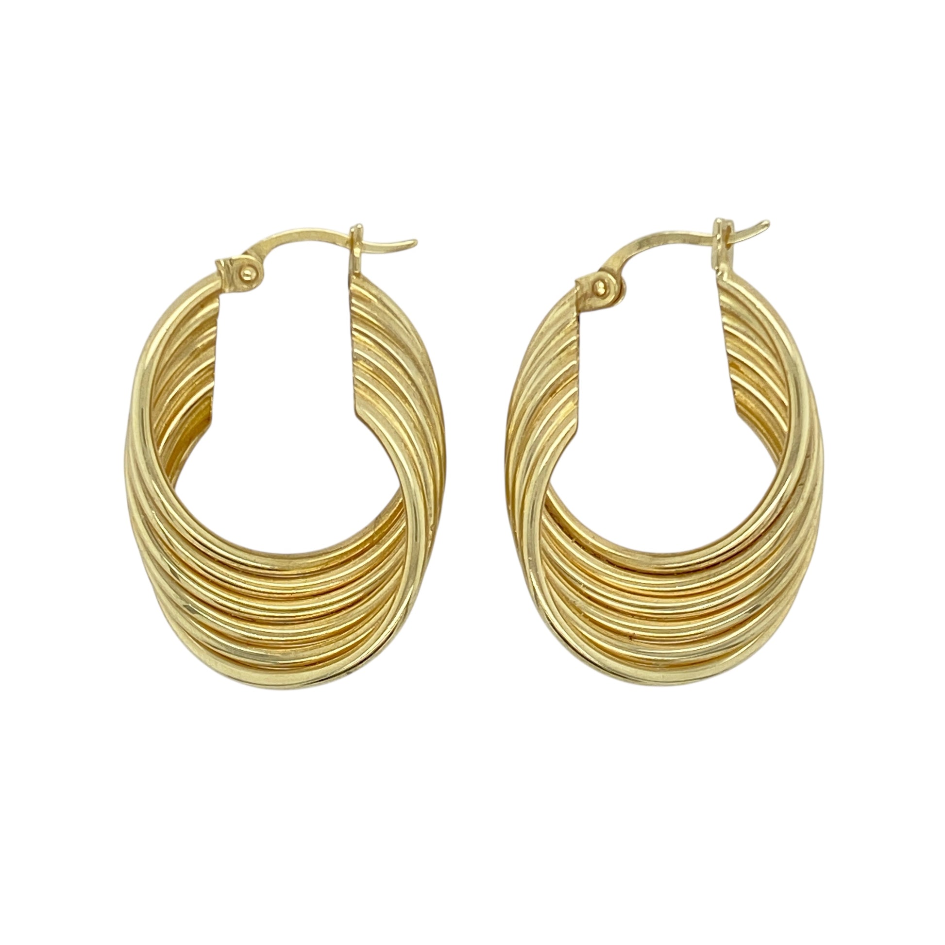 9ct Gold Fancy Creole Earrings