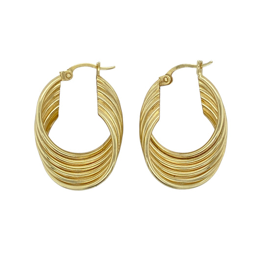 9ct Gold Fancy Creole Earrings