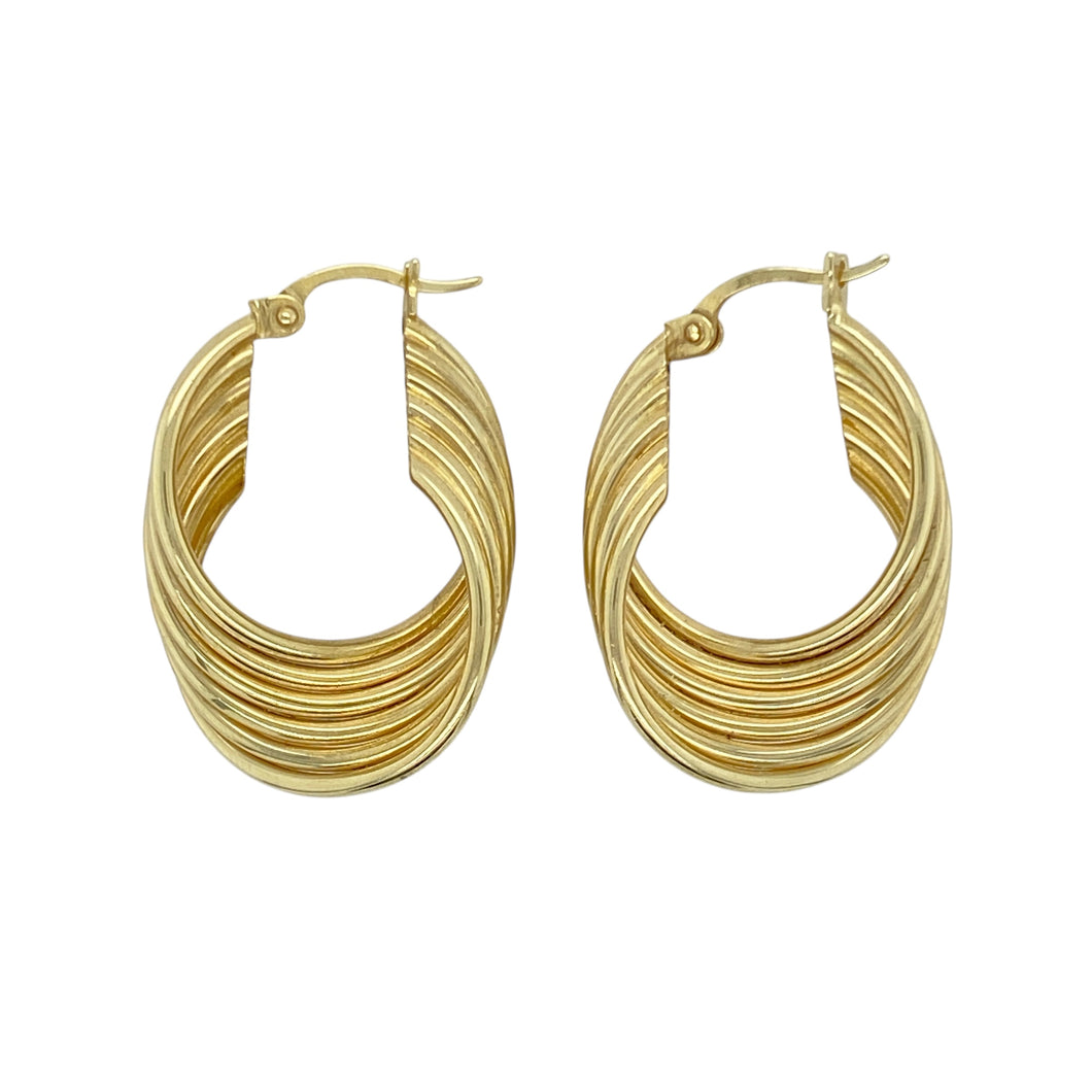 9ct Gold Fancy Creole Earrings