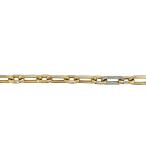 9ct Gold & Cubic Zirconia Set Link 8" Bracelet