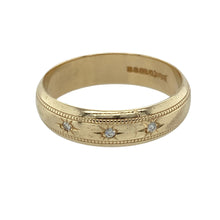Load image into Gallery viewer, 9ct Gold &amp; Diamond Set Band Ring
