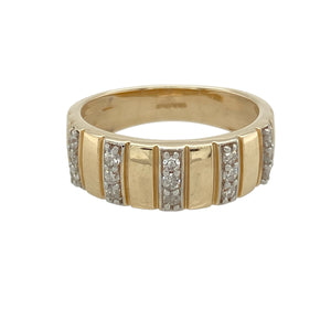 9ct Gold & Diamond Set Band Ring