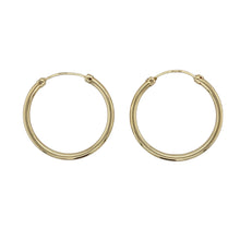 Load image into Gallery viewer, 9ct Gold Plain Hoop Earrings
