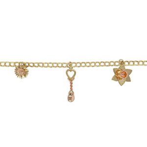9ct Gold Clogau 7" Charm Bracelet