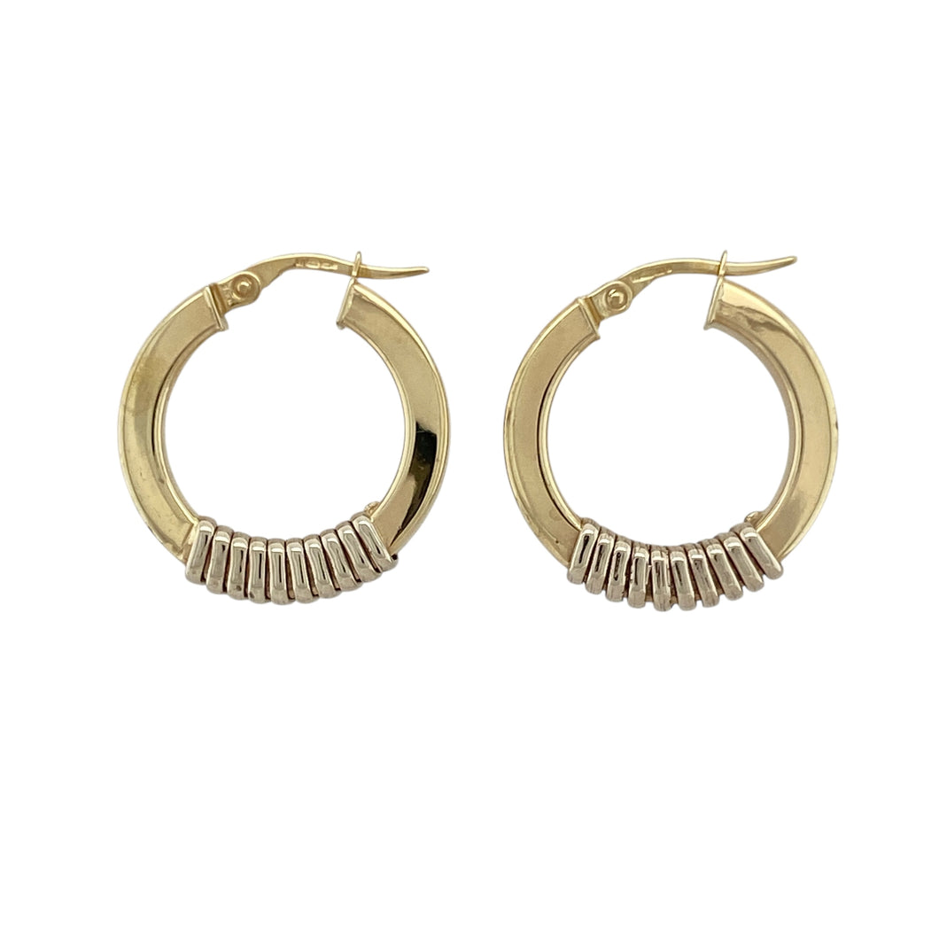 9ct Gold Hoop Creole Earrings