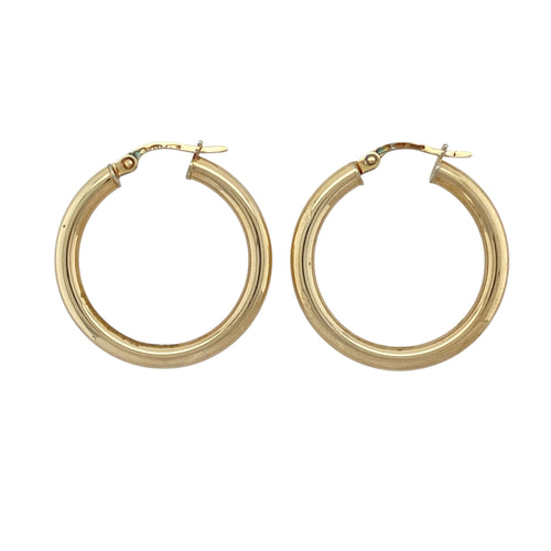 9ct Gold Plain Hoop Creole Earrings