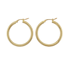Load image into Gallery viewer, 9ct Gold Plain Hoop Creole Earrings
