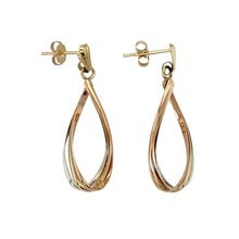 Load image into Gallery viewer, 9ct Gold Twist Drop Earrings

