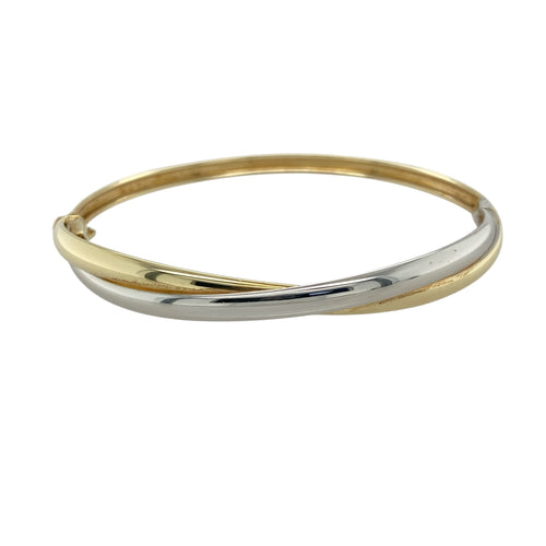 9ct Gold Crossover Bangle