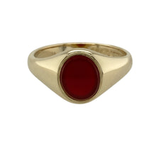 Load image into Gallery viewer, 9ct Gold &amp; Carnelian Oval Signet Ring
