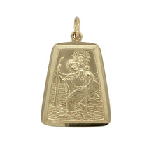 Load image into Gallery viewer, 9ct Gold Large Oblong St Christopher Pendant
