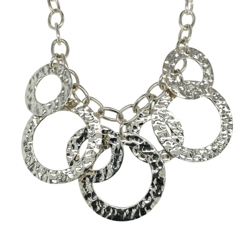 925 Silver Patterned Circle Drop 18