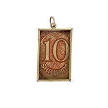 Load image into Gallery viewer, 9ct Gold 10 Shilling Case Note Charm

