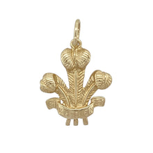 Load image into Gallery viewer, 9ct Gold Welsh Three Feathers Pendant
