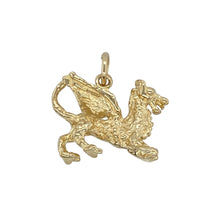 Load image into Gallery viewer, Celebrate national pride and bold craftsmanship with this pre-owned 9ct yellow gold 3D Welsh dragon pendant—striking, symbolic, and full of character.

Design: The pendant features a detailed three-dimensional representation of the iconic Welsh dragon, showcasing dynamic form and intricate texture from every angle.
Material: Made from 9-carat yellow gold, the polished finish enhances the depth and detail of the design, giving the dragon a rich, radiant presence.

