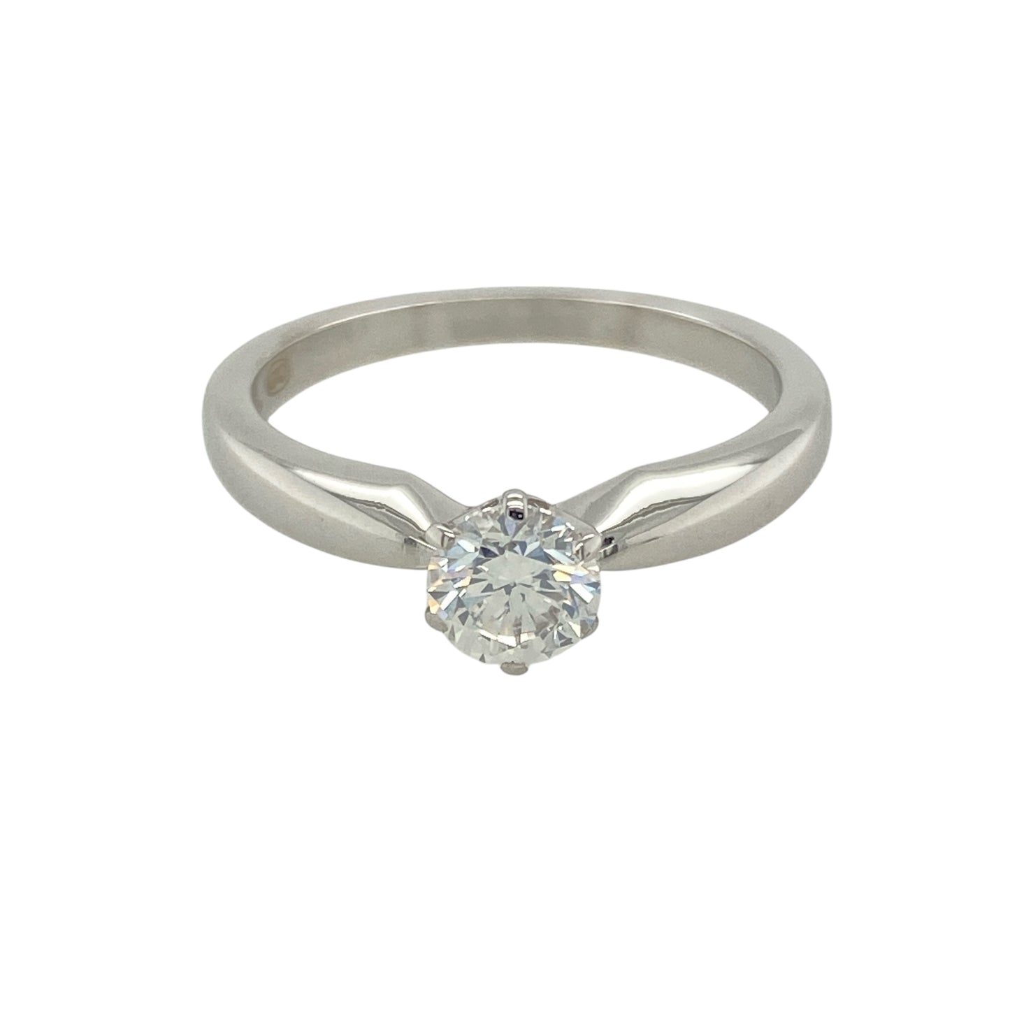 18ct White Gold & Diamond Set Solitaire Ring