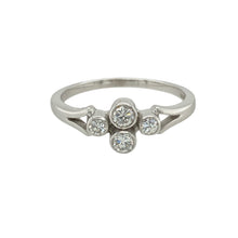 Load image into Gallery viewer, 18ct White Gold &amp; Diamond Rubover Set Ring
