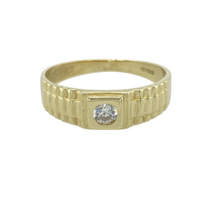 Load image into Gallery viewer, 9ct Gold &amp; Cubic Zirconia Set Watch Strap Ring
