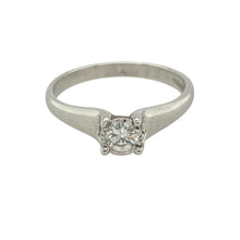 Load image into Gallery viewer, 18ct White Gold &amp; Diamond Set Illusion Set Solitaire Ring
