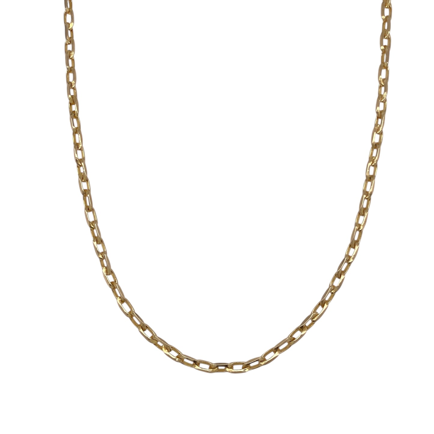 9ct Gold 19" Faceted Belcher Chain